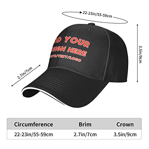 Custom Hat Your Design Here, Personalized Hats For Men And Women, Customized Dad Snapback Baseball Hat For Outdoor Activities Black #TOP1