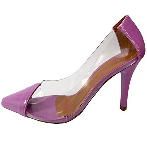 Scarpin Zhaceci Vinil Recorte Roxo