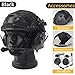 rabuu Tactical Airsoft Helmet Set with Noise-Canceling Headset & Cover - Adjustable for Paintball, CS Games, Cosplay, Hunting(B,Medium)