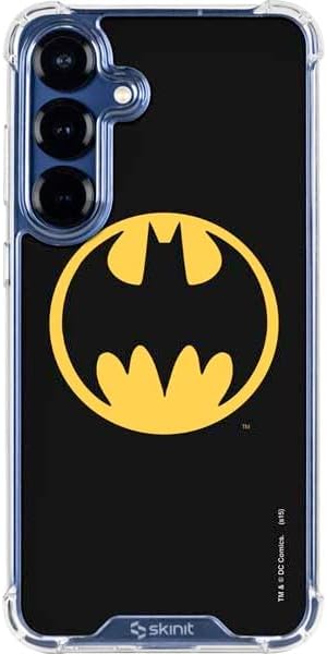 Skinit Clear Phone Case Compatible with Galaxy S25 - Officially Licensed DC Comics Batman Logo Yellow Splash Design