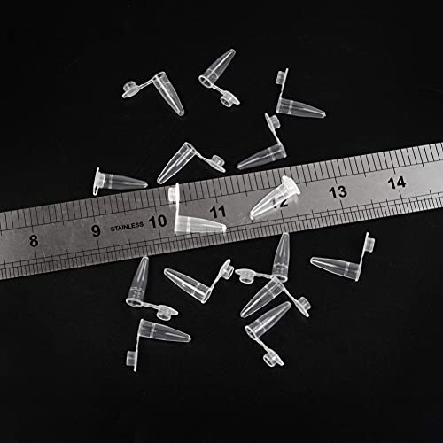 Auear, 1000 Pack 0.2Ml Micro Centrifuge Tube With Lids Plastic Sample Small Bottle Container Test Vials Micro Centrifuge Tube Clear #TOP5