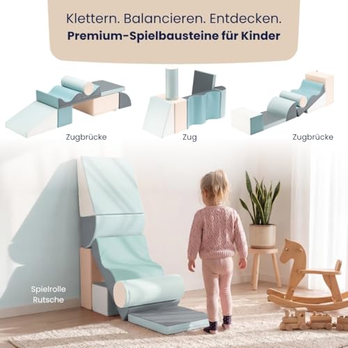 IGLU SOFT PLAY Discoverer 7-teilig Kletterblöcke (Pastel) – Ansicht 5