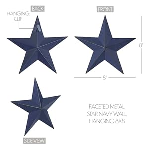 Vhcbrandspatrioticfacetedmetalstarnavywallhanging8x8independencedaydecoramericanstardesigndistressedappearancemetalwallhangingstarshapecountrynavy Urban Country Home Decor Vhc brands patriotic faceted metal star navy wall hanging 8×8 independence day decor american star design distressed appearance metal wall hanging star shape country navy urban country home decor
