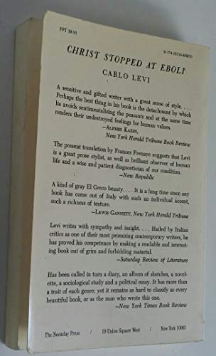 Christ Stopped at Eboli: The Story of a Year 0374503168 Book Cover