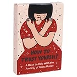 IPPINKA Anxiety Companion Deck - 50 Guided Prompts for Self-Compassion - 5 x 3.5 in - Made in USA