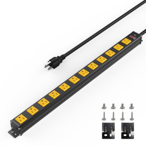 Extensión FENJIKRONIX PDU-12 con 12 tomas y cable de 1.83 m