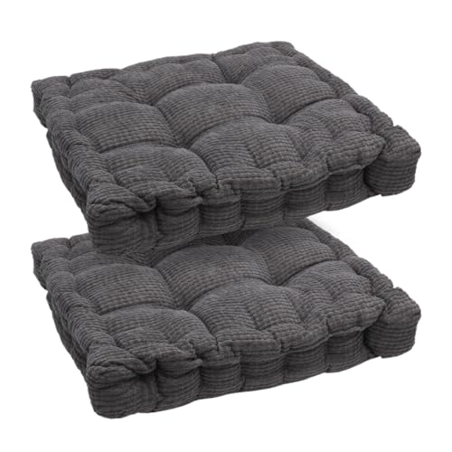 MIUUIPI Coussin de chaise 40x40 cm, 2 pièces Coussins de siège pour l'extérieur, Coussins de sol épais, Coussin de siège pour l'extérieur pour banc et...