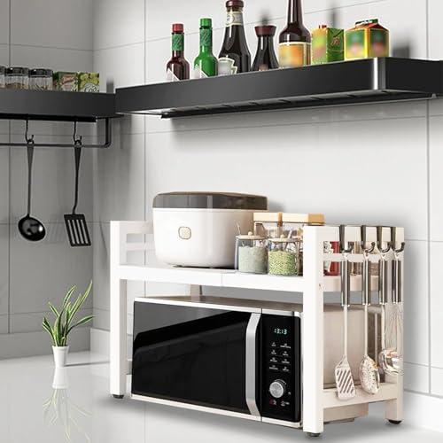 50% Off Microwave Oven Rack Expandable Adjustable Metal Storage Shelf