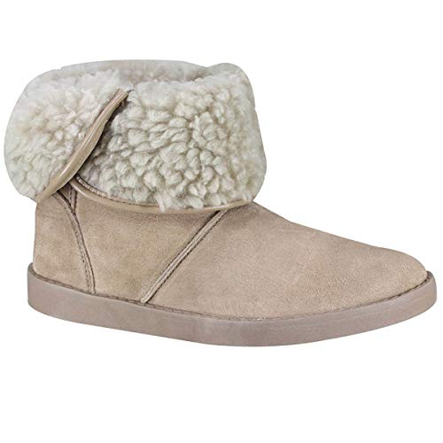 Bota Ugg Cravo & Canela TOP Camurça Bege Feminino