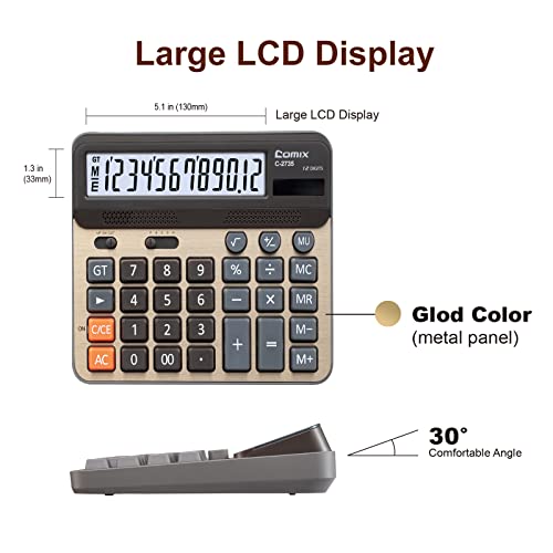 Comix FBA_C-2735 Desktop Calculator, Large Computer Keys thumb #3