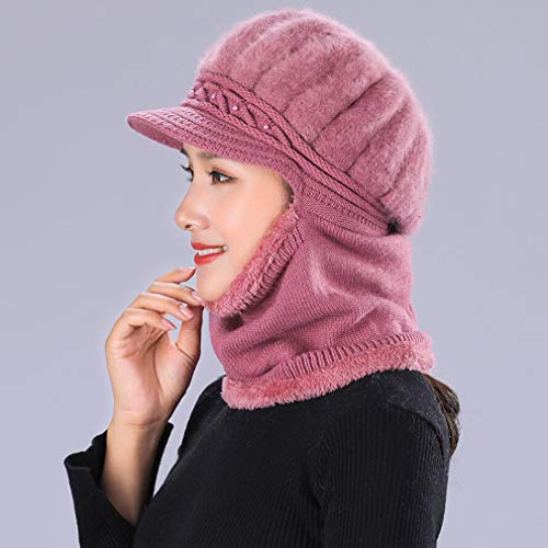 Zhxinashu Cappellino Invernale con Sciarpa Maglia