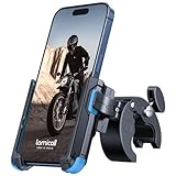 Lamicall クイック取付 自転車 スマホ ホルダー : 自転車 携帯ホルダー ロードバイク iphone bike mount 落下防止 360度回転 簡単取付 iPhone 16 16 Plus 16 pro 16 pro max iphone 15/14/13/12/11 android 4.7－7インチに対応 ブルー