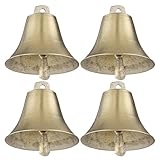 TOYANDONA 4 Stück Laute Kupferglocken für Schafe und Kühe mit Diebstahlschutzfunktion Kompaktes Design für Landwirtschaftliche Nutzung und Dekoration