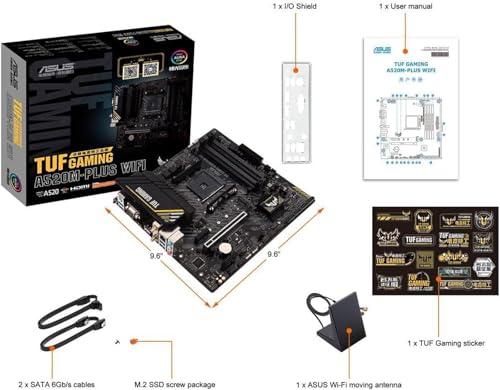 Image of Micro Center AMD Ryzen 5 4500 Desktop Processor with ASUS TUF Gaming A520M-PLUS (WiFi) AM4 microATX Motherboard (M.2 Support, 802.11ac Wi-Fi, DisplayPort, HDMI)
