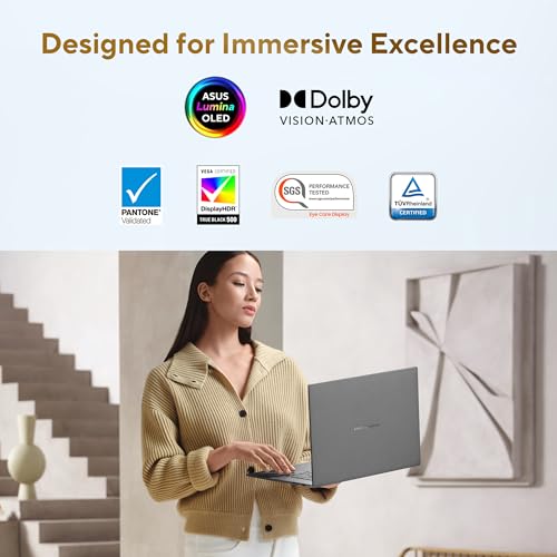 Image of ASUS Zenbook S 16 (2026), AMD Ryzen AI 9 465, AMD Radeon iGPU, 32GB RAM, 1TB SSD, OLED, 16 inch, (40 cm), Windows 11, M365 Basic(1 Year)* Office 2024, Antrim Gray, 1.50 kg, UM5606GA-SR248WS,Co-Pilot+ PC