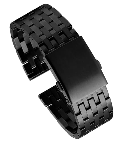 SCWZZWSY Schwarze Edelstahlwache für Diesel DZ4316 DZ7395 DZ7305 Solid Metal Watch Bandband für Männer