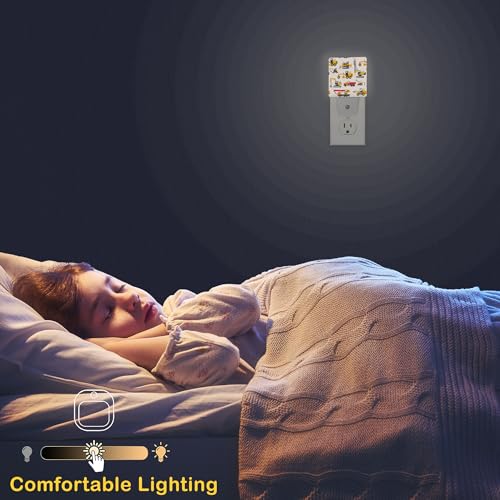 Image of Tractor Night Light, Construction Machines Night Lights Plug Into Wall with Dusk To Dawn Sensor Wall Lamp, Nightlights For Bedroom, Bathroom, Hallway, Kitchen, Gifts Ideal For Girls Women
