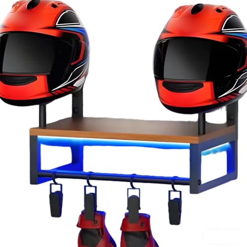 Soporte de pared para cascos de moto en color negro accesorio organizador de garaje