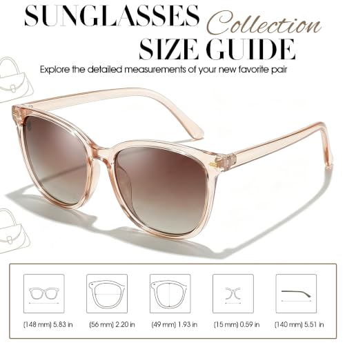 Image of Myiaur Polarized Sunglasses for Women with UV400 Protection Mirrored Lens