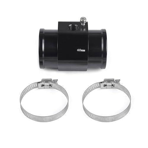 Miniatura 13 de Abrazadera de adaptador de sensor de radiador para tubo de junta de temperatura de agua de aluminio, medidor de temperatura, abrazadera azul de 34 mm