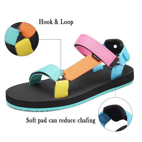 Image of Sport Walking Water Sandals for Women with Arch Support & Adjustable Straps Platform Sandals Women Height Increase