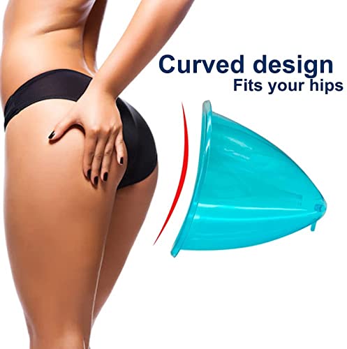Large Vacuum Cupping Cup,1 Pair Women Body Shaping Massager Therapy Suction Cups for Butt Vacuum Vupping Machine Accessories,Blue(180ML)