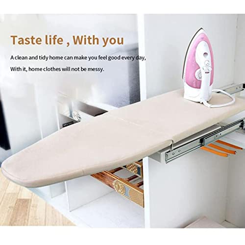 ZHOUHONG Ironing Board 180 degree rotating/Retractable Ironing Board Closet Pull-Out Stow Away in The Cabinet Easy to Install Foldable Ironing Station (Color : A) - Image 9