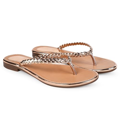 Image of JM LOOKS Women's Casual All Day Flat Slippers Comfortable Sole, Stylish Design, Ideal for Women & Girls