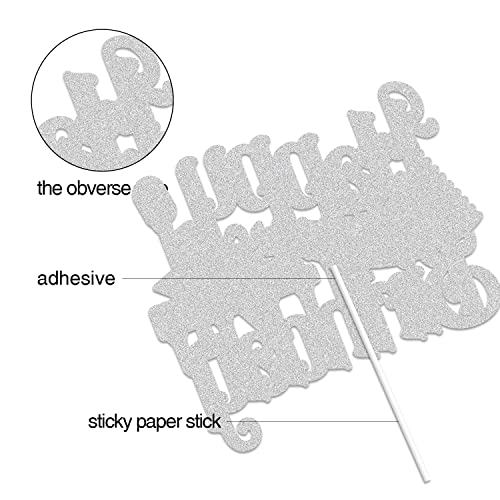 Music Piano Happy Birthday Cake Toppers Black Glitter Musical Cake Notes Cake Decoration Music Lover Theme Birthday Party Supplies For Musician #TOP2