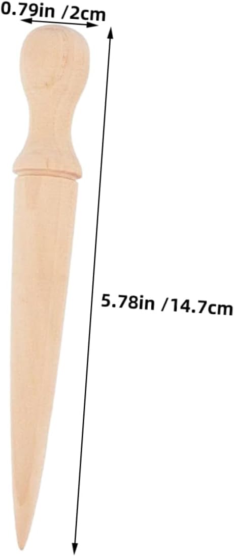 SUPVOX Gardening Planting Hole Puncher 6pc Wooden Handle Soil Digger Tool Comfortable Grip