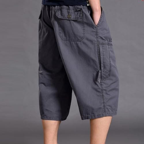 Pantalones cortos cargo de algodón para hombre miniatura 2