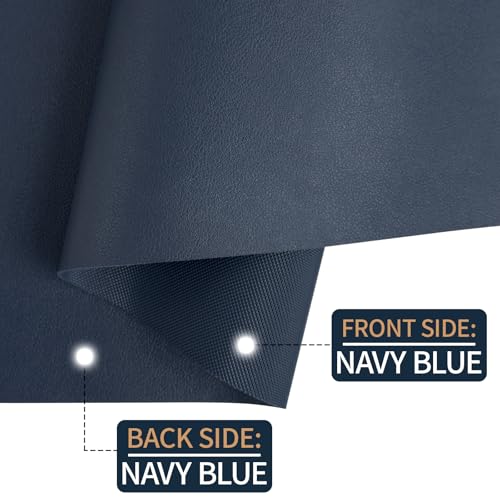 Meetcolor Desk Pad Mat, Navy Blue Leather Desk Mat for Desktop, Computer Mouse Pad Non-Slip, Waterproof Keyboard Mats for Office/Home/Decor, 23.6" x 13.7" — view 6