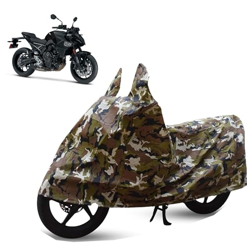 Image of Sulfar Bike Cover for Suzuki GSX-8S (Naked Sports Mid) | Waterproof, Dustproof & UV Protected | All Weather Two Wheeler Cover (Army Green) New 2026 Variants