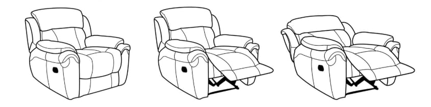 Bostonsofa Ergonomischer Relaxsessel aus Leder mit Liegefunktion - Fußstütze & Zero-Wall-System - Bequemer Fernsehsessel für höchsten Komfort - ideal zum Entspannen & Fernsehen - Schwarz – Bild 6