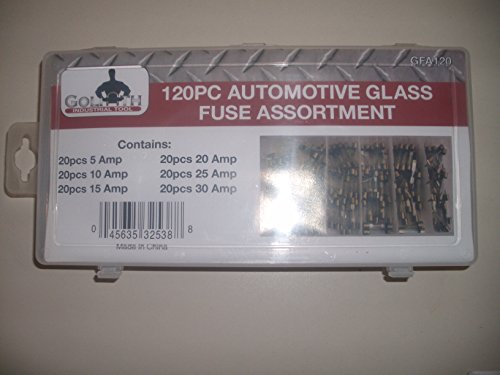 120pc Automotive Glass Fuse Assortment GFA120