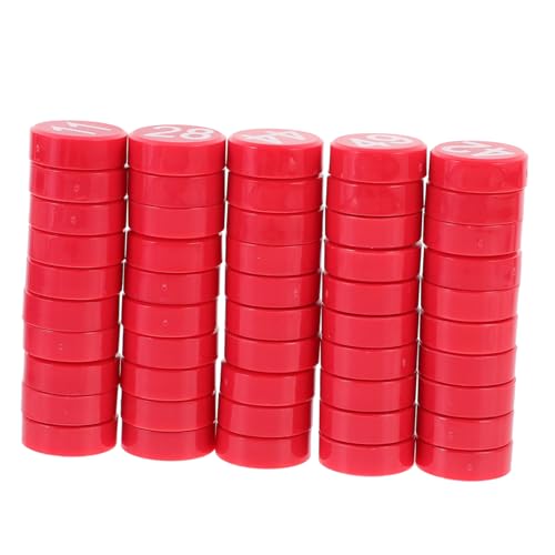 PartyKindom 50 Piezas Imanes Magnéticos Números Coloridos Decoración Nevera Adhesivos para Hogar Oficina Pizarra Magnética Números Redondos para Puerta Fácil Uso