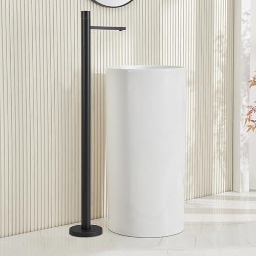 Robinet de baignoire autoportant or rose mitigeur sol chic pour salle de bain moderne