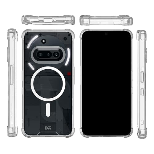 Image of DailyObjects Clear Magnetic Phone Case Cover Compatible with Nothing Phone (3a) | Wireless Charging Slim Back Cover | 2 Layer Edge Protection & Shockproof