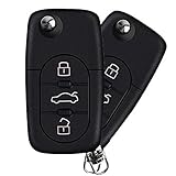 4 Tasten Klappschlüssel (2 Stück) ideal für VW 1998-2001 Beetle, 2001-2002 Cabrio, 1998-2001 Golf, 1998-2001 Jetta, 1998-2001 Passat