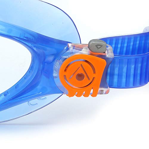 Aqua Sphere Vista Junior Swim Mask With Clear Lens (Light Blue/Orange). Uv Protection Anti-Fog Swim Goggles For Kids #TOP1