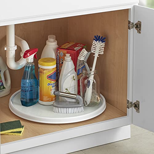 Image of Copco Basics Non-Skid Lazy Susan for Under Sink and Cabinet Storage, 18 Inch, Crystalline