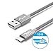 [Upgraded] USB Type C Cable, UNU 10ft / 3m USB C to USB A 2.0 Male Braided Charging Cable for Samsung Galaxy S10, S10 Plus, S10e, Note 9 and More Type-C Devices [Grey] [Premium Quality]