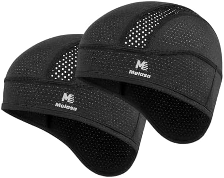 MELASA Cooling Skull Cap for Men Breathable Hard Hat Liner with Neck Shade