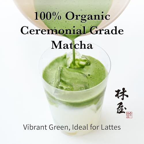 HAYASHIYA Organic Matcha Powder - Daichi - Ceremonial Grade, Authentic Japanese Matcha Green Tea Powder (30g / 1.06oz)