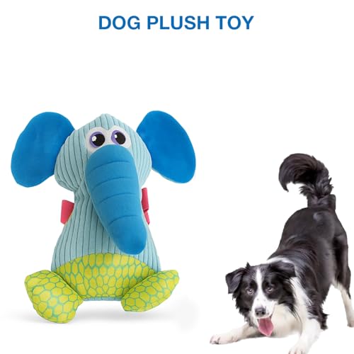 Image of Soft Plush Dog Toy | Comforting Chew Toy for Puppies & Dogs | Interactive Play and Gentle on Teeth | Durable Stuffed Animal Pets | Anti Anxiety Cute Cuddle Toy for Stress Relief (Elephant)