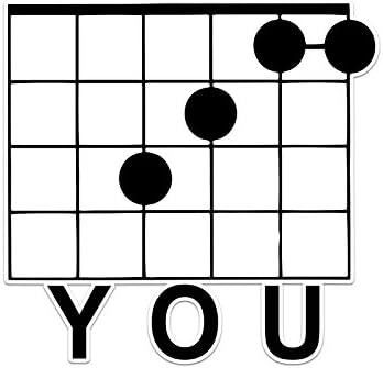 F Note You Pun Guitar Instrument Case Sticker - 4" wide x 4" tall image 4