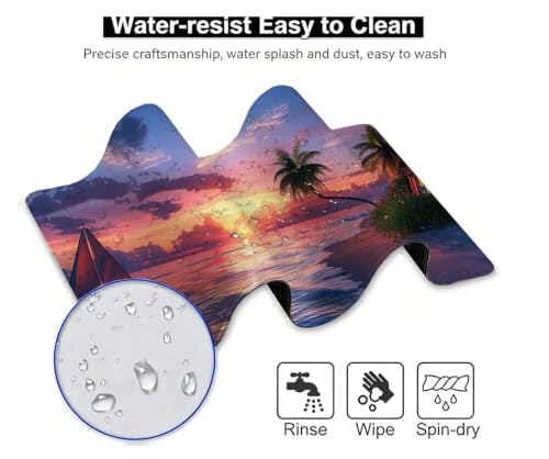 Mouse pad maison grand format sous main bureau caoutchouc antidérapant - 4