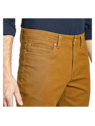 Weatherproof Mens Slim Straight Premium 5-Pocket Comfort Stretch Pants (38 x 30, Golden Tan)3