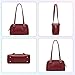 Keyli Shoulder Bag for women Swing polene bags Leather Designer Shoulder Handbag Top-Handle Luxury Purse with Adjustable Strap Rose Red