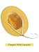 Koreshion Women Straw Panama Hat Summer Wide Brim Fedora Cap Beach Sun Hats UV UPF50+ Yellow